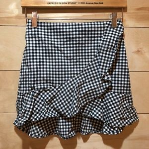 Gingham mini skirt